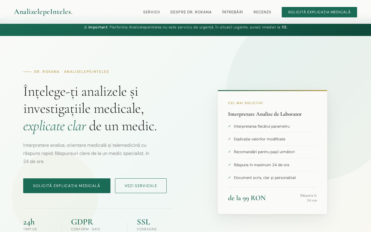 Site-ul Analize pe Înțeles